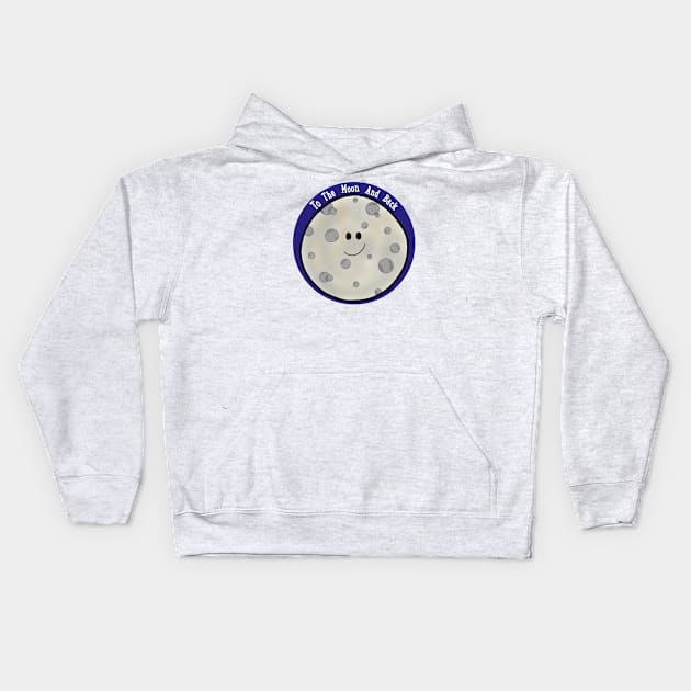 To the moon and back Kids Hoodie by Coconut Moe Illustrations